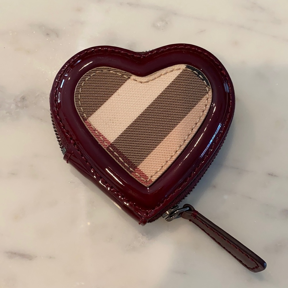 Authentic Burberry heart coin purse